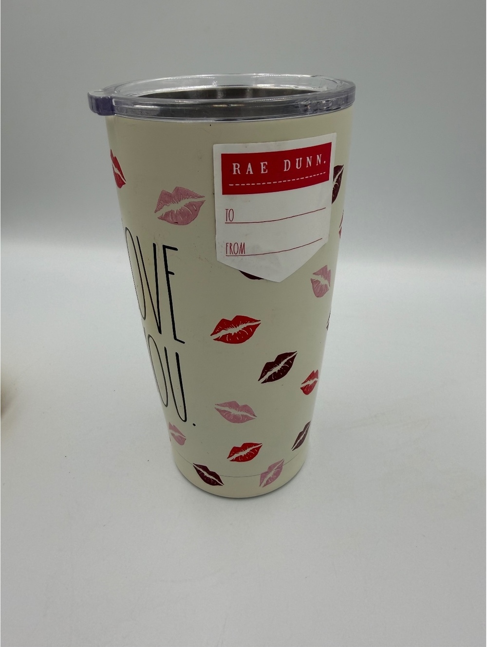 Rae Dunn Insulated Travel Tumbler with Lid - Love You Design